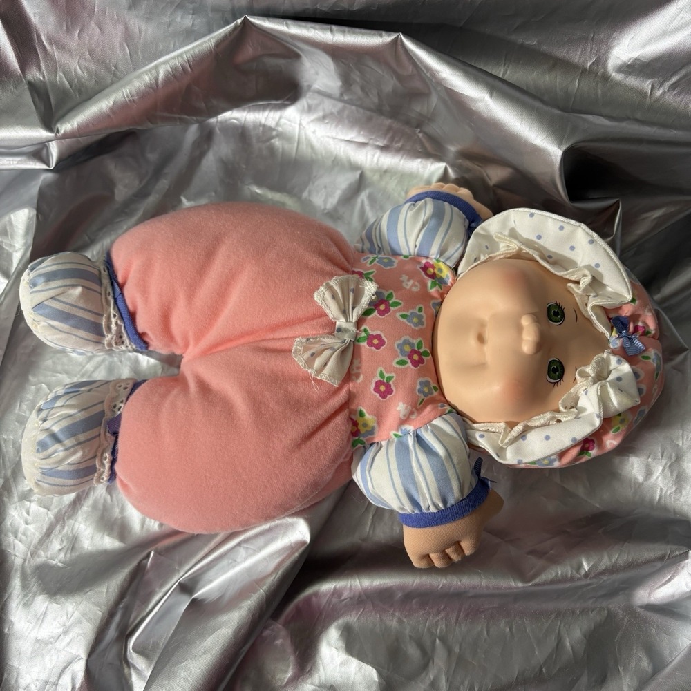 Vintage 1995 Cabbage Patch Kids BabyLand Soft Body Bell Rattles Doll Green Eyes‎ - Picture 7 of 7